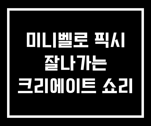 미니벨로 픽시 잘나가는 크리에이트 쇼리 미니벨로 픽시 잘나가는 크리에이트 쇼리
