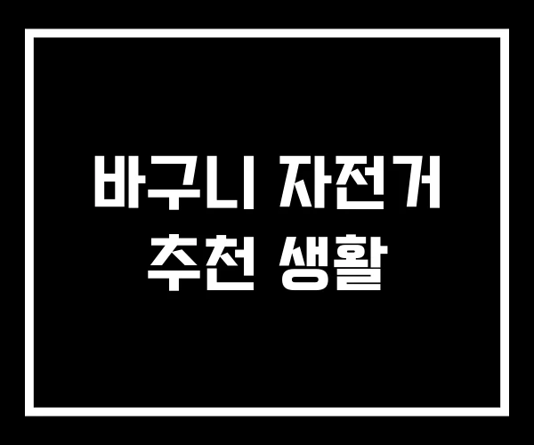 바구니 자전거 추천 생활