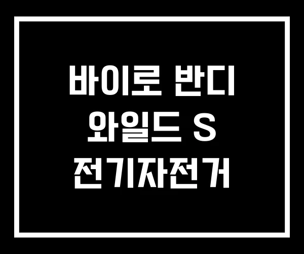 바이로 반디 와일드 S 전기자전거