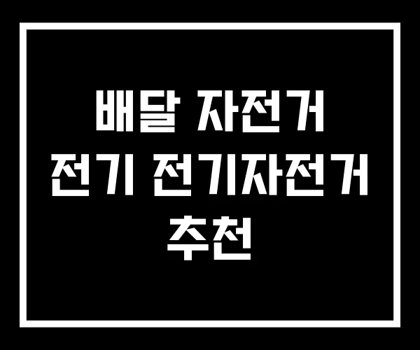 배달 자전거 전기 전기자전거 추천 배달 자전거 전기 전기자전거 추천