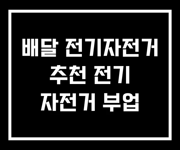 배달 전기자전거 추천 전기 자전거 부업 배달 전기자전거 추천 전기 자전거 부업
