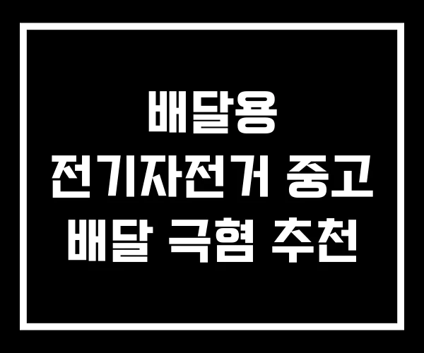 배달용 전기자전거 중고 배달 극혐 추천 배달용 전기자전거 중고 배달 극혐 추천