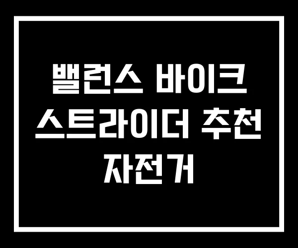 밸런스 바이크 스트라이더 추천 자전거 밸런스 바이크 스트라이더 추천 자전거