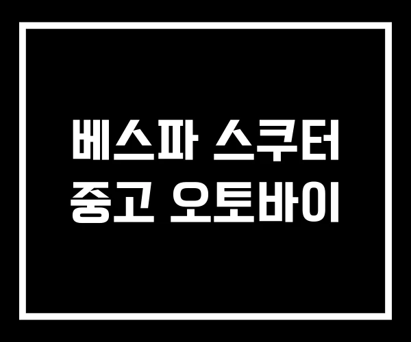 베스파 스쿠터 중고 오토바이 베스파 스쿠터 중고 오토바이