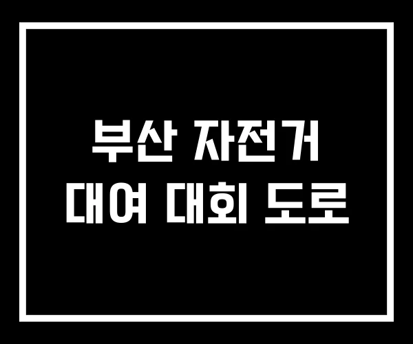부산 자전거 대여 대회 도로 부산 자전거 대여 대회 도로