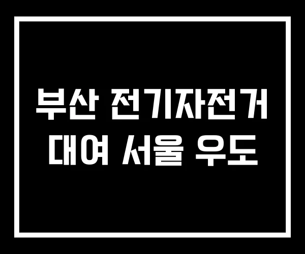 부산 전기자전거 대여 서울 우도 부산 전기자전거 대여 서울 우도