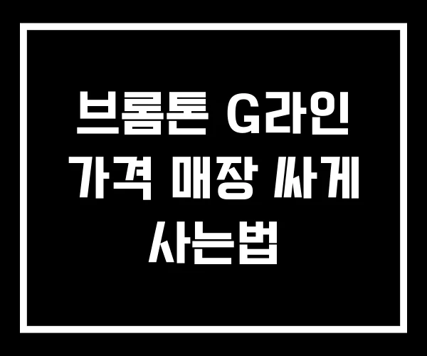 브롬톤 G라인 가격 매장 싸게 사는법