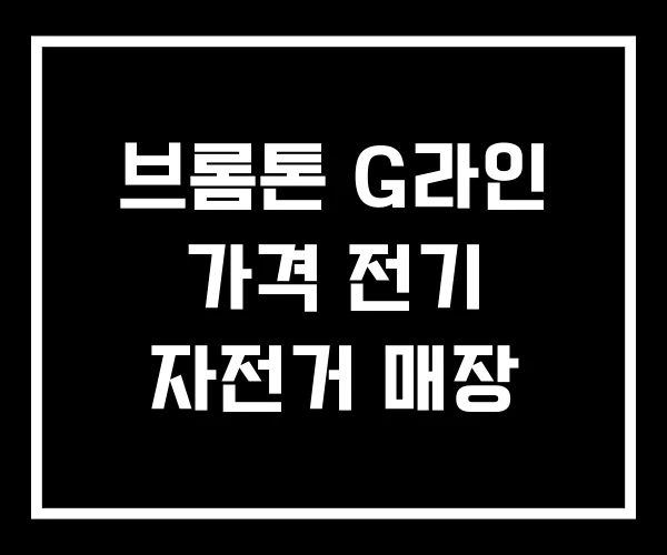 브롬톤 G라인 가격 전기 자전거 매장 브롬톤 G라인 가격 전기 자전거 매장