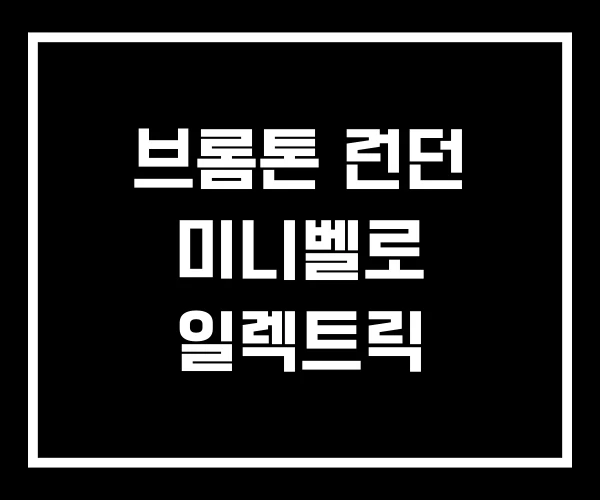 브롬톤 런던 미니벨로 일렉트릭