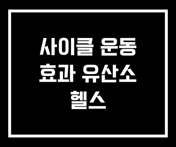 사이클 운동 효과 유산소 헬스 사이클 운동 효과 유산소 헬스