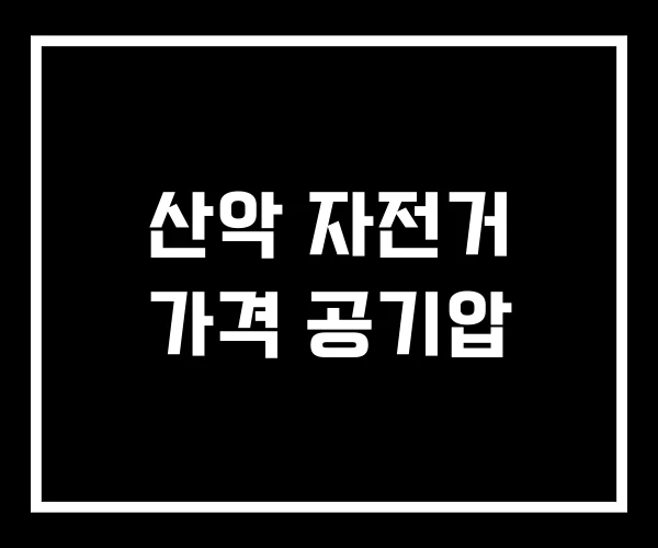 산악 자전거 가격 공기압 산악 자전거 가격 공기압