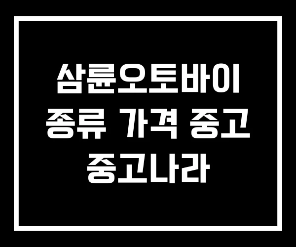 삼륜오토바이 종류 가격 중고 중고나라 삼륜오토바이 종류 가격 중고 중고나라