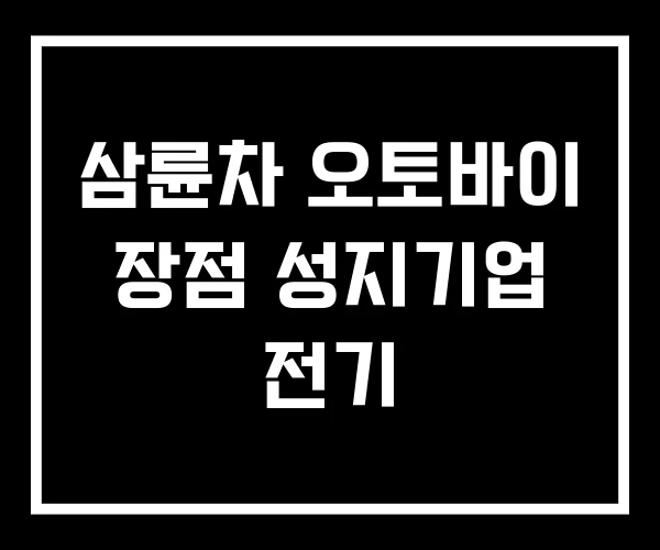 삼륜차 오토바이 장점 성지기업 전기 삼륜차 오토바이 장점 성지기업 전기