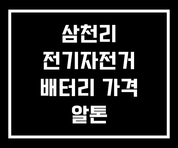 삼천리 전기자전거 배터리 가격 알톤 삼천리 전기자전거 배터리 가격 알톤