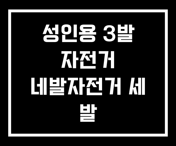 성인용 3발 자전거 네발자전거 세 발
