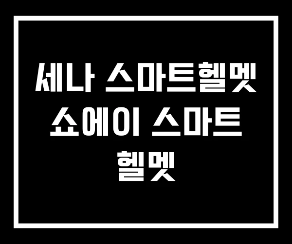 세나 스마트헬멧 쇼에이 스마트 헬멧