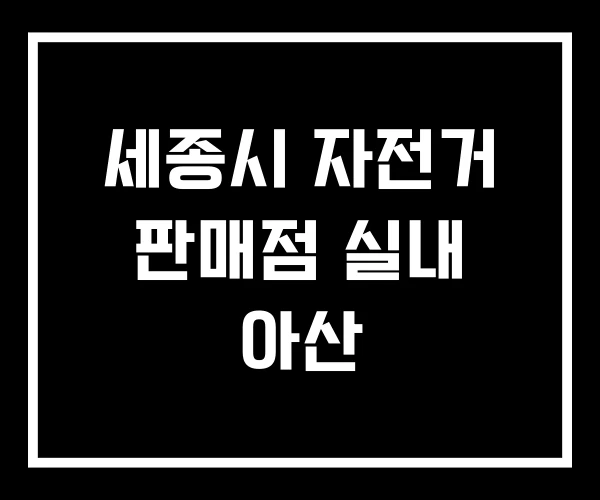 세종시 자전거 판매점 실내 아산