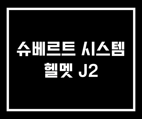 슈베르트 시스템 헬멧 J2