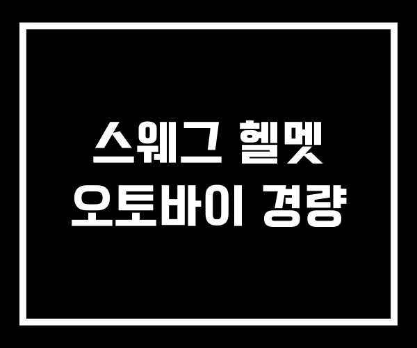 스웨그 헬멧 오토바이 경량