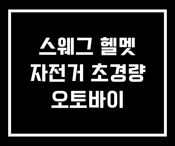 스웨그 헬멧 자전거 초경량 오토바이