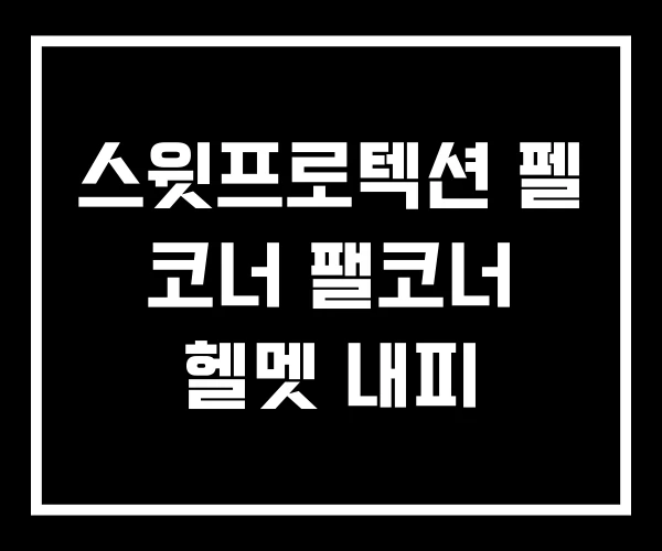 스윗프로텍션 펠 코너 팰코너 헬멧 내피