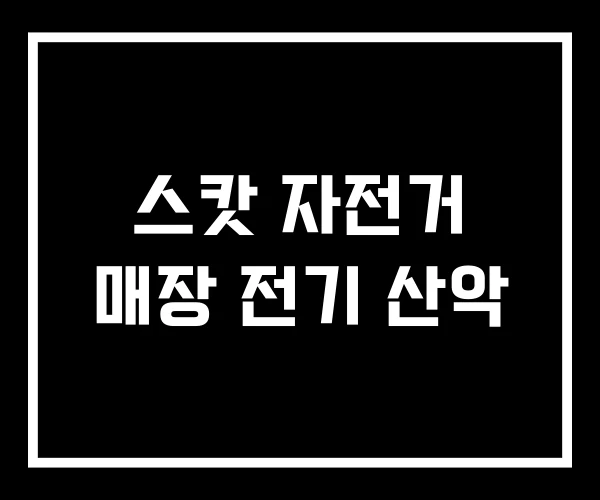 스캇 자전거 매장 전기 산악