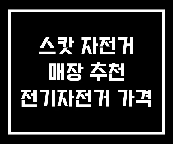 스캇 자전거 매장 추천 전기자전거 가격 스캇 자전거 매장 추천 전기자전거 가격