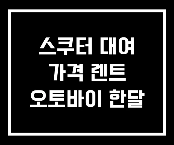 스쿠터 대여 가격 렌트 오토바이 한달 스쿠터 대여 가격 렌트 오토바이 한달