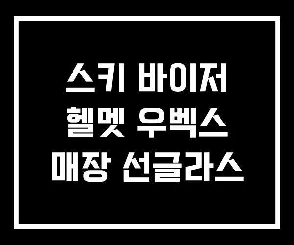 스키 바이저 헬멧 우벡스 매장 선글라스