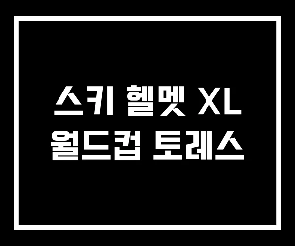 스키 헬멧 XL 월드컵 토레스