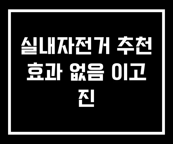 실내자전거 추천 효과 없음 이고 진 실내자전거 추천 효과 없음 이고 진
