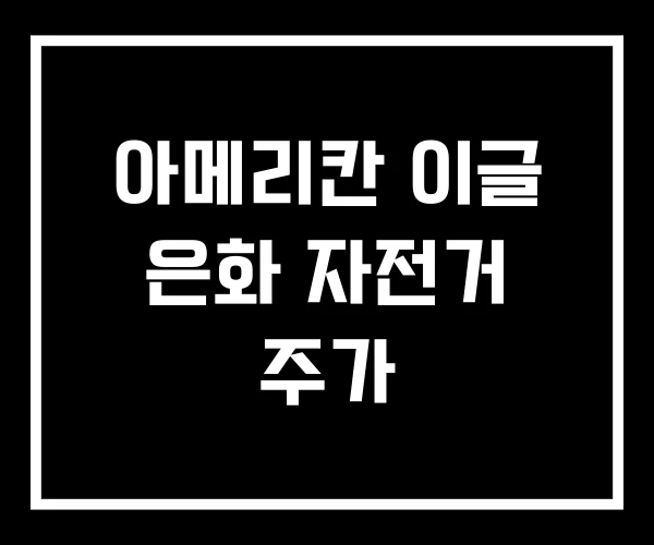 아메리칸 이글 은화 자전거 주가 아메리칸 이글 은화 자전거 주가