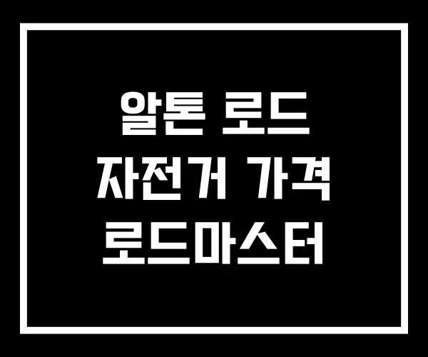 알톤 로드 자전거 가격 로드마스터