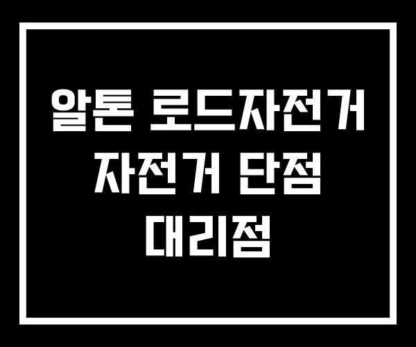 알톤 로드자전거 자전거 단점 대리점