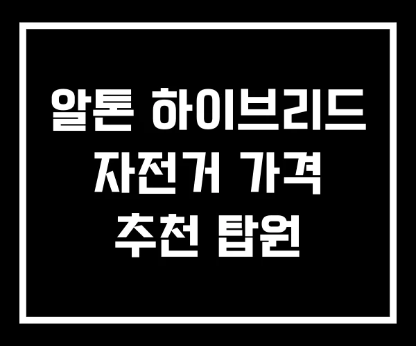 알톤 하이브리드 자전거 가격 추천 탑원