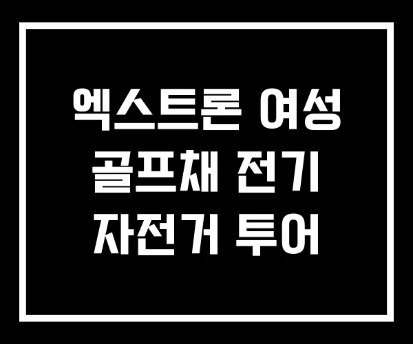 엑스트론 여성 골프채 전기 자전거 투어 엑스트론 여성 골프채 전기 자전거 투어