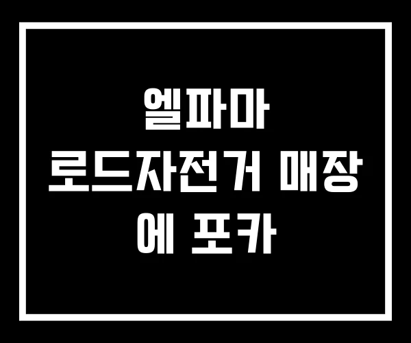 엘파마 로드자전거 매장 에 포카