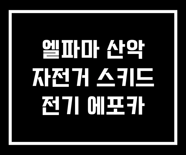 엘파마 산악 자전거 스키드 전기 에포카