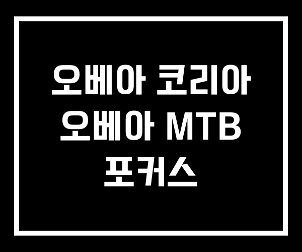 오베아 코리아 오베아 MTB 포커스 오베아 코리아 오베아 MTB 포커스