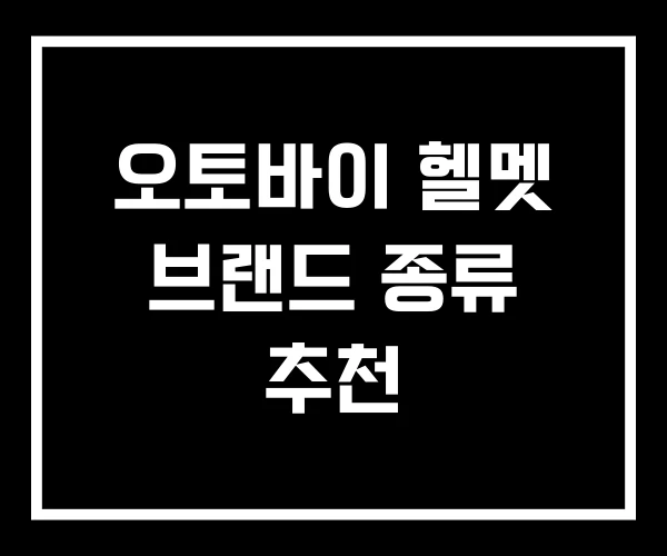 오토바이 헬멧 브랜드 종류 추천 오토바이 헬멧 브랜드 종류 추천