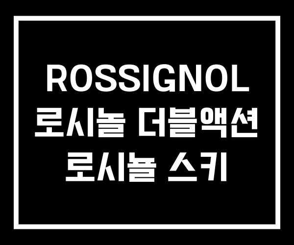 ROSSIGNOL 로시놀 더블액션 로시뇰 스키