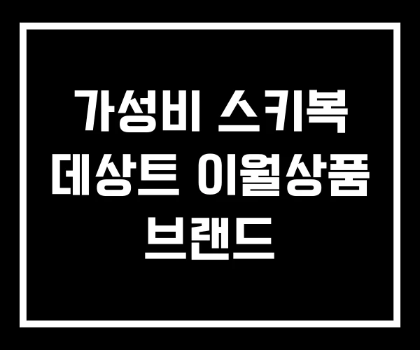 가성비 스키복 데상트 이월상품 브랜드