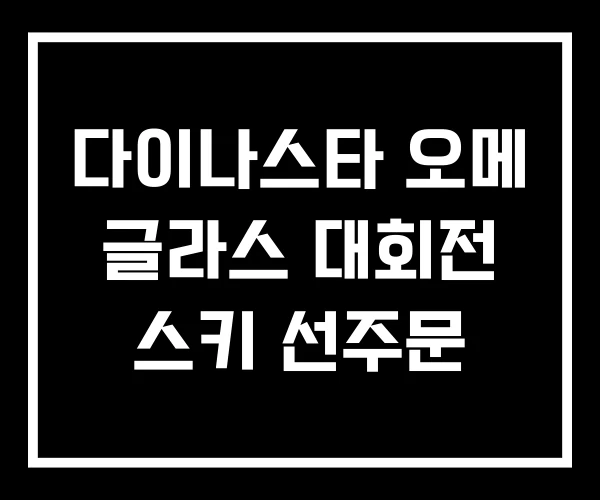 다이나스타 오메 글라스 대회전 스키 선주문 다이나스타 오메 글라스 대회전 스키 선주문