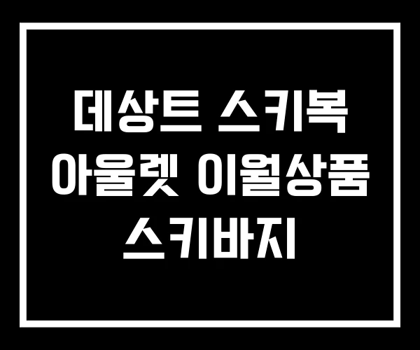 데상트 스키복 아울렛 이월상품 스키바지