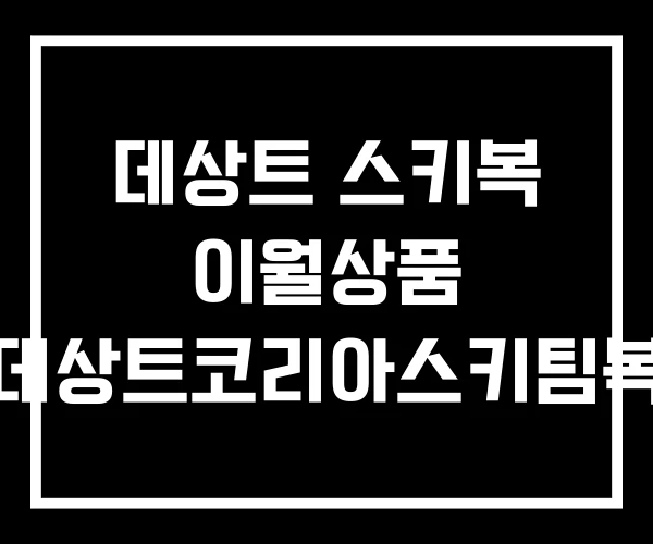 데상트 스키복 이월상품 데상트코리아스키팀복