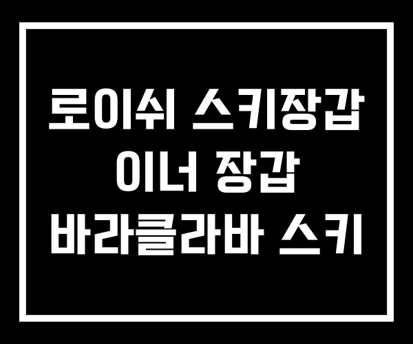 로이쉬 스키장갑 이너 장갑 바라클라바 스키 로이쉬 스키장갑 이너 장갑 바라클라바 스키