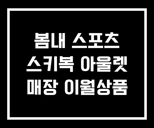 봄내 스포츠 스키복 아울렛 매장 이월상품 봄내 스포츠 스키복 아울렛 매장 이월상품