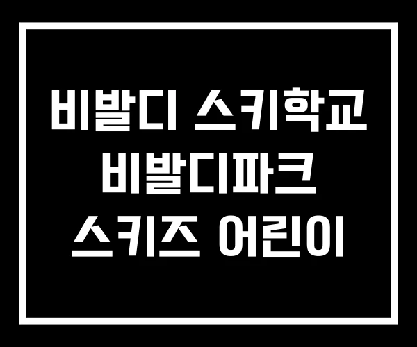 비발디 스키학교 비발디파크 스키즈 어린이