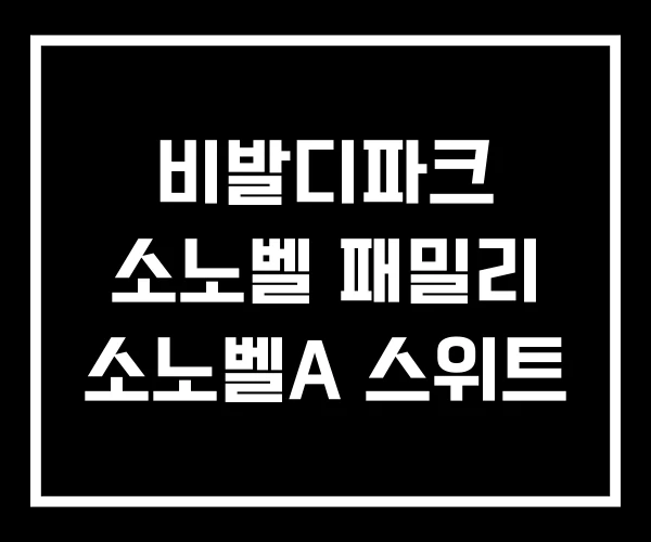 비발디파크 소노벨 패밀리 소노벨A 스위트