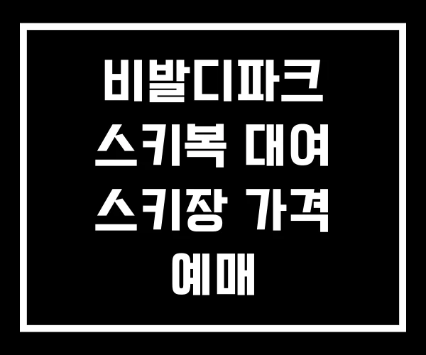 비발디파크 스키복 대여 스키장 가격 예매 비발디파크 스키복 대여 스키장 가격 예매